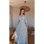 Vestido Longo Brilho De Abacaxi Estampado