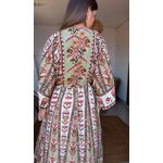 Vestido Cropped Tapete De Cor Estampado