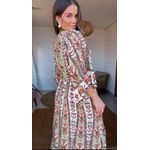 Vestido Cropped Tapete De Cor Estampado