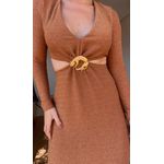 Vestido Cropped Creme De Avelã
