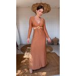 Vestido Cropped Creme De Avelã