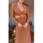 Vestido Cropped Creme De Avelã