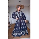 Vestido Bordado Borbolina Estampado