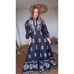 Vestido Bordado Borbolina Estampado