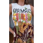 Vestido Cropped Floresta Sketch Estampado
