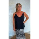 Blusa Alça Seda Crepe Preto