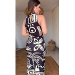 Vestido Midi Lenço Tropicana Estampado
