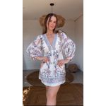 Vestido Curto Lenço Delicadeza Boho Estampado