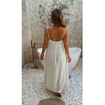 Vestido Bordado Coqueiro Off White