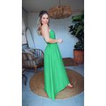 Vestido Busto Franzido Verde