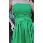 Vestido Busto Franzido Verde