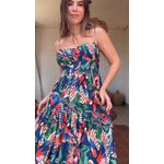 Vestido Cropped Voo Dos Passaros Estampado