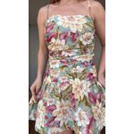 Vestido Curto Sem Alça Serena Verde Estampado