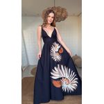 Vestido Longo Amonita Estampado