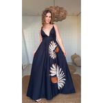 Vestido Longo Amonita Estampado