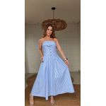 Vestido Bonnie Risca De Giz Azul