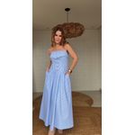 Vestido Bonnie Risca De Giz Azul