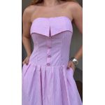 Vestido Bonnie Risca De Giz Rosa