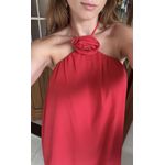 Vestido Curto Flower Vermelha