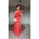 Vestido Ombro Só Monica Chiclé Vermelha