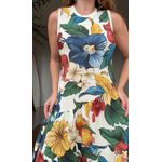 Vestido Cropped Tropicalzinho Estampado