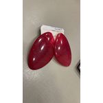 Brinco Acrilico Oval Vermelha