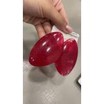 Brinco Acrilico Oval Vermelha