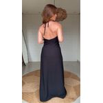 Vestido Frente Única Flor De Aruano Preto