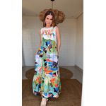Vestido Cropped Arara Galho Estampado