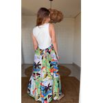 Vestido Cropped Arara Galho Estampado