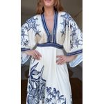 Vestido Midi Mar De Ondas Estampado