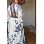 Vestido Midi Mar De Ondas Estampado