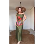 Vestido Longo Maxi Estrelícia Estampado