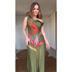 Vestido Longo Maxi Estrelícia Estampado