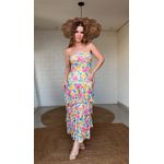 Vestido Tule Floral Malu Estampado