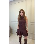 Vestido Frente Unica Aline Marrom