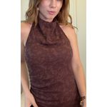 Vestido Frente Unica Aline Marrom