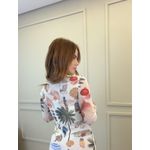 Vestido Tunica Tule Colagem Carioca Estampado