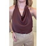 Blusa Frente Unica Livia Marrom