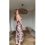 Vestido Midi Cogumelo Em Flor Estampado