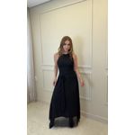 Vestido Cropped Amarração Tule Preto