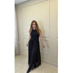 Vestido Cropped Amarração Tule Preto