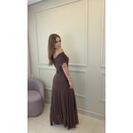 Vestido Tule Aurora Marrom