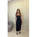 Vestido Cropped Vivo Bicolor Estampado