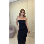 Vestido Cropped Vivo Bicolor Estampado