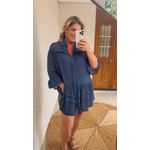 Vestido Liz Saida De Praia Azul Marinho