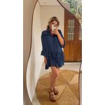 Vestido Liz Saida De Praia Azul Marinho