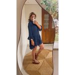Vestido Liz Saida De Praia Azul Marinho