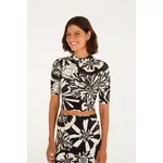Blusa Cropped Flora Farm Estampado