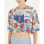 Tshirt Cropped Diario De Verão Estampado